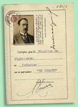 Cartão de imprensa de Fidelino de Figueiredo como redactor de El Debate, 1928 BNP Esp. N27/9