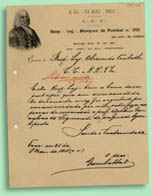 Documento da Maçonaria rejeitando a admissão de um membro, 1911 BNP Esp. N47/cx. 1