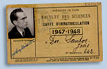 Carto da Faculdade de Cincias da Universidade de Paris, Joo dos Santos, 1947-1948 BNP Esp. D7/cx. 38
