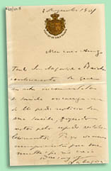 Carta do Conde de Sabugosa a Frederico de Gusmão Corrêa Arouca, 3 Dez. 1901 BNP Esp. N67/cx. 7